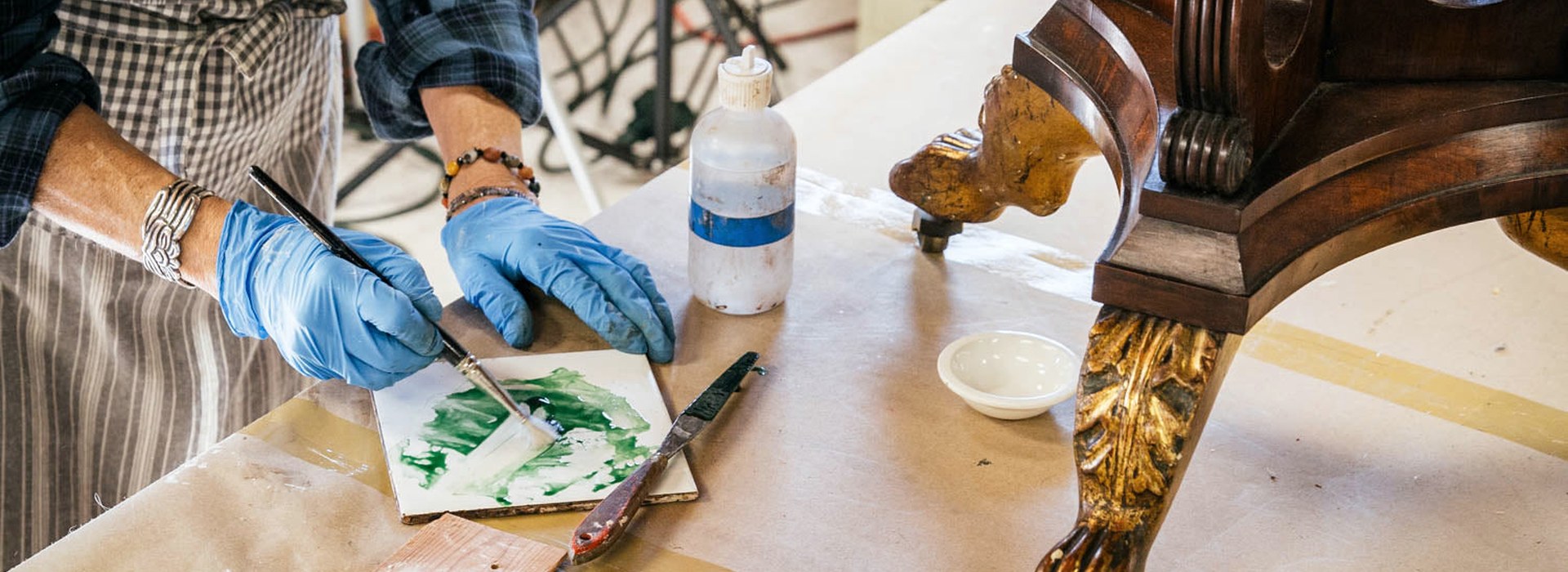 Restoration studio table